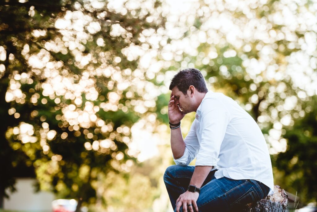 man on thinking pose